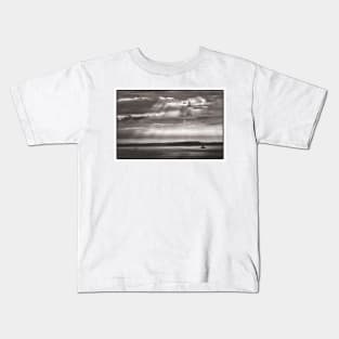 Sunrise over the Scares - a group of rocks in Luce bay near Mull of Galloway, Scotland Kids T-Shirt